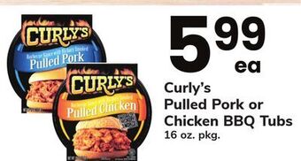 ACME Curly's pulled pork or chicken bbq tubs offer