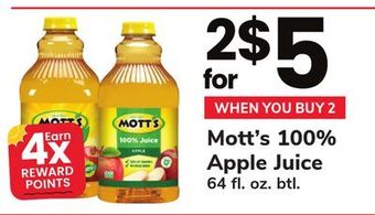 ACME Mott's 100% apple juice offer