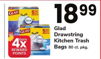 ACME Glad drawstring kitchen trash bags offer