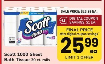 ACME Scott 1000 sheet bath tissue offer