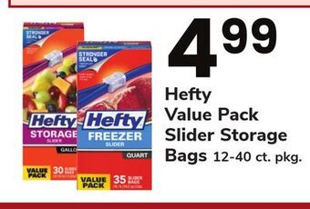 ACME Hefty value pack slider storage bags offer