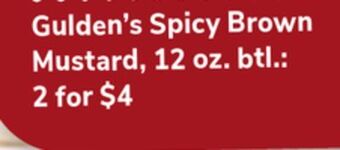ACME Gulden's spicy brown mustard offer