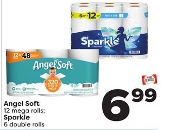Weis Markets Angel soft 12 mega rolls sparkle 6 double rolls offer