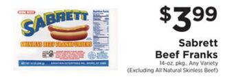 ShopRite Beef franks offer