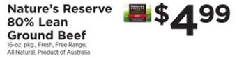 ShopRite 80% lean ground beef offer