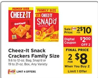 ShopRite Cheez-it snack crackers family size offer