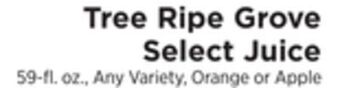 ShopRite Grove select juice offer