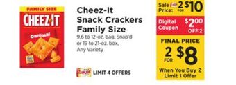 ShopRite Snack crackers family size offer