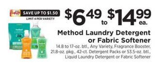 ShopRite Laundry detergent or fabric softener offer