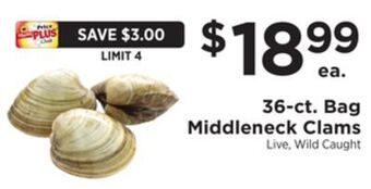 ShopRite 36-ct. bag middleneck clams offer