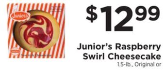 ShopRite Raspberry swirl cheesecake offer