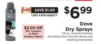 ShopRite Dry sprays offer