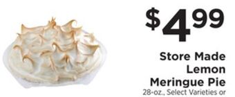 ShopRite Store made lemon meringue pie offer