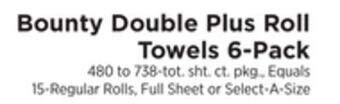 ShopRite Double plus roll towels 6-pack offer
