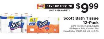 ShopRite Scott bath tissue 12-pack offer