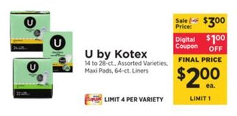 ShopRite U by kotex offer