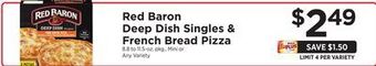 ShopRite Deep dish singles & french bread pizza offer