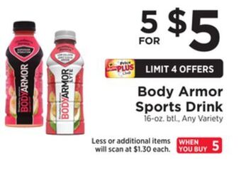 ShopRite Body armor sports drink offer