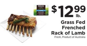ShopRite Grass fed frenched rack of lamb offer