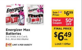 ShopRite Max batteries offer