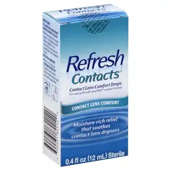 Raley's Refresh contact lens comfort drops offer