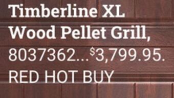 Ace Hardware Timberline xl wood pellet grill offer