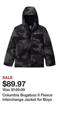 Cabela's Columbia bugaboo ii fleece interchange jacket for boys offer