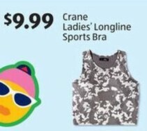 Aldi Crane Ladies' Longline Sports Bra offer