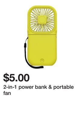 Five Below 2-in-1 power bank & portable fan offer