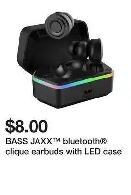 Five Below Bass jaxx™ bluetooth® clique earbuds with led case offer