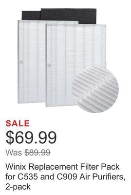 Costco Winix replacement filter pack for c535 and c909 air purifiers, 2-pack offer
