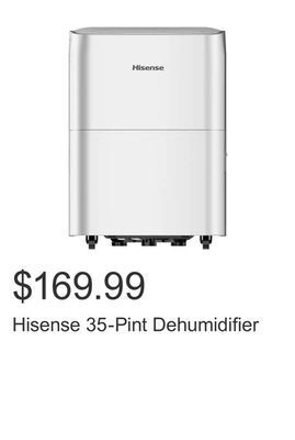 Costco Hisense 35-pint dehumidifier offer