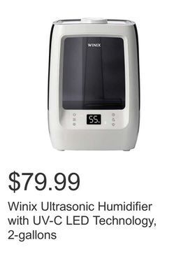 Costco Winix ultrasonic humidifier with uv-c led technology, 2-gallons offer