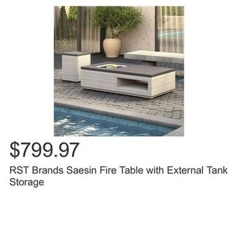 Costco Rst brands saesin fire table with external tank storage offer
