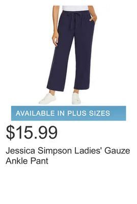 Costco Jessica simpson ladies' gauze ankle pant offer