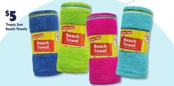 Family Dollar Tropic sun beach towels offer