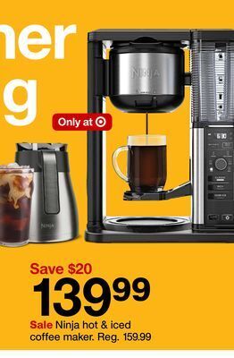 Target Ninja hot & iced coffee maker offer