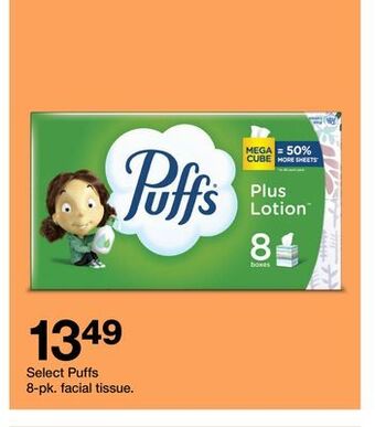 Target Select puffs 8-pk. facial tissue offer