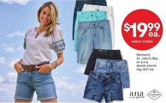JC Penney Women's st. john's bay or a.n.a denim shorts offer