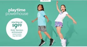 JC Penney Kids' xersion activewear offer