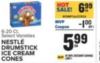 Food Lion 6-20 Ct Select Varieties NESTLÉ DRUMSTICK ICE CREAM CONES offer