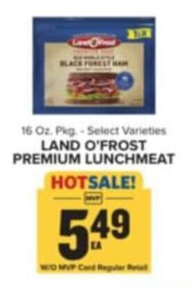 Food Lion 16 Oz. Pkg-Select Varieties LAND O'FROST PREMIUM LUNCHMEAT offer