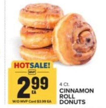 Food Lion CINNAMON ROLL DONUTS 4 Ct. offer