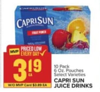 Food Lion 10 Pack 6 Oz. Pouches Select Varieties CAPRI SUN JUICE DRINKS offer