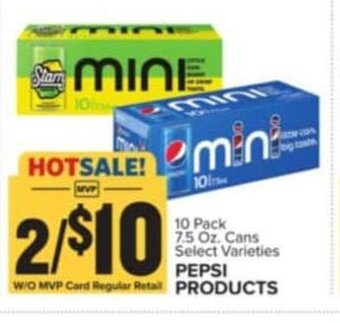 Food Lion 10 Pack 7.5 Oz. Cans Select Varieties PEPSI PRODUCTS offer