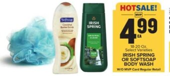 Food Lion IRISH SPRING OR SOFTSOAP BODY WASH offer