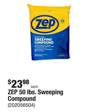 The Home Depot Zep 50 lbs. sweeping compound offer