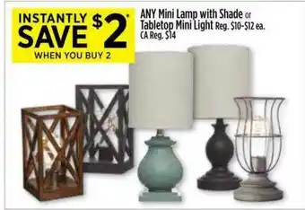 Dollar General Any Mini Lamp With Shade Or Tabletop Mini Light offer