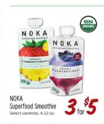 Sprouts Farmers Market Noka Superfood Smoothie offer