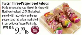 Market of Choice Tuscan Three-Pepper Beef Kebobs offer